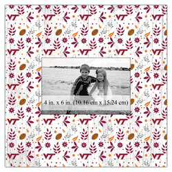 Virginia Tech Hokies Floral Pattern 10x10 Frame