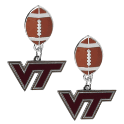 Virginia Tech Hokies Football Stud Earrings