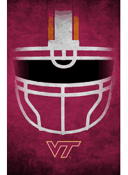 Virginia Tech Hokies Ghost Helmet 17x26
