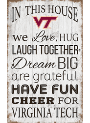 Virginia Tech Hokies In This House 11x19 Sign