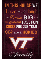 Virginia Tech Hokies In This House 17x26
