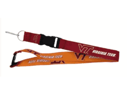 Virginia Tech Hokies Lanyard Reversible Red/Orange