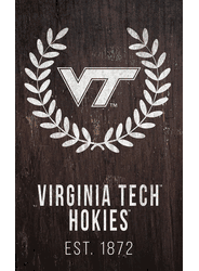 Virginia Tech Hokies Laurel Wreath 11x19 Sign