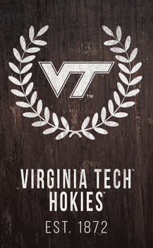 Virginia Tech Hokies Laurel Wreath 11x19 Sign