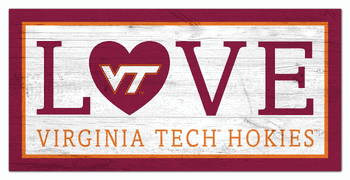 Virginia Tech Hokies Love 6x12 Sign