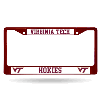 Virginia Tech Hokies Maroon Colored Chrome Frame