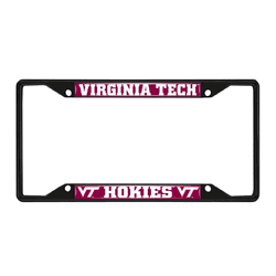Virginia Tech Hokies Metal License Plate Frame Black Finish