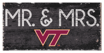 Virginia Tech Hokies Mr & Mrs Sign