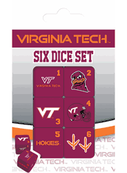 Virginia Tech Hokies NCAA Dice Set