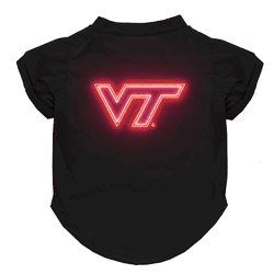 Virginia Tech Hokies Neon Pet T-Shirt, Medium