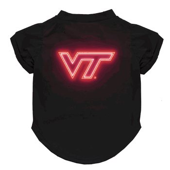 Virginia Tech Hokies Neon Pet T-Shirt, X-Large