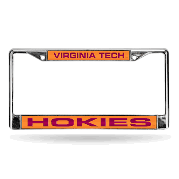 Virginia Tech Hokies Orange Laser Chrome Frame