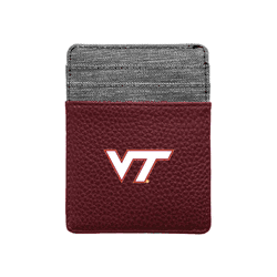 Virginia Tech Hokies Pebble Front Pocket Wallet MARN