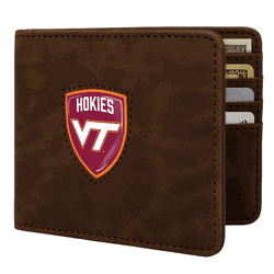 Virginia Tech Hokies Shield Wallet - Brown