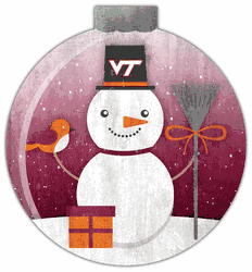 Virginia Tech Hokies Snowglobe 12in Wall Art