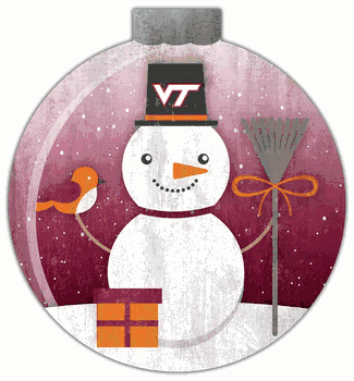 Virginia Tech Hokies Snowglobe 12in Wall Art