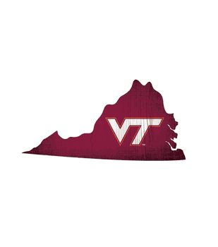Virginia Tech Hokies Team Color Logo State Sign