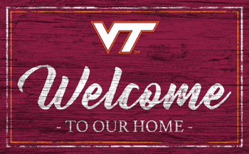 Virginia Tech Hokies Team Color Welcome 11x19 Sign