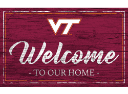 Virginia Tech Hokies Team Color Welcome 11x19 Sign