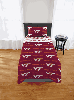 NCAA Virginia Tech Hokies Hokies Twin Rotary Bed In A Bag Set
