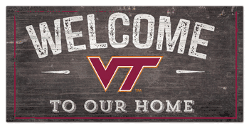 Virginia Tech Hokies Welcome Distressed 6 x 12