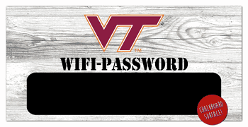 Virginia Tech Hokies Wifi Password 6x12 Sign