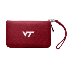 Virginia Tech Hokies Zip Organizer Wallet Pebble Maroon