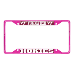 Virginia Tech Pink Metal License Plate Frame - 6.25"x12.25"