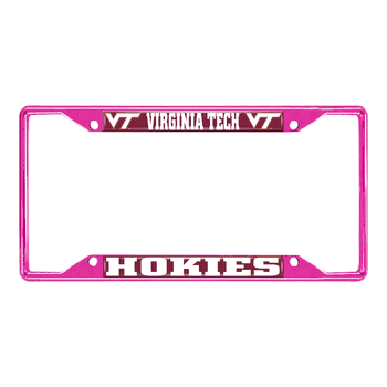Virginia Tech Pink Metal License Plate Frame - 6.25