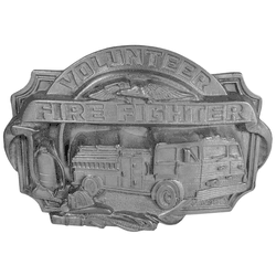 Volunteer Firefighter Antiqued Buckle