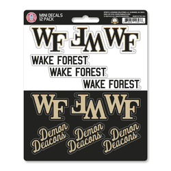 Wake Forest Demon Deacons 12 Count Mini Decal Sticker Pack