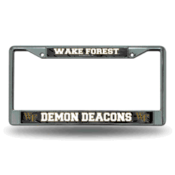 Wake Forest Demon Deacons  12" x 6" Chrome Frame With Decal Inserts