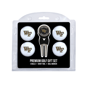 Wake Forest Demon Deacons 4 Ball Gift Set + Divot Tool & Marker