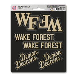 Wake Forest Demon Deacons 6 Count Mini Decal Sticker Pack