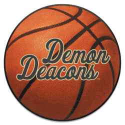 Wake Forest Demon Deacons Basketball Rug, Script Wordmark - 27in. Diameter