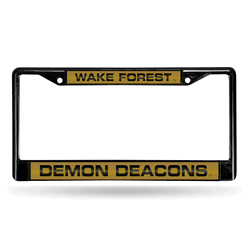 Wake Forest Demon Deacons Black Laser Chrome Frame