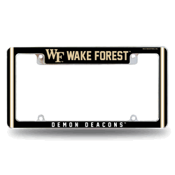 Wake Forest Demon Deacons Classic 12" x 6" Chrome All Over Automotive License Plate Frame