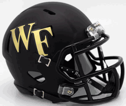 Wake Forest Demon Deacons NCAA Mini Speed Football Helmet Matte Black