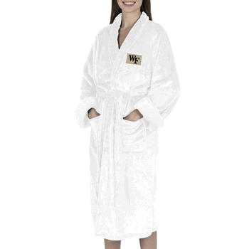 Wake Forest Demon Deacons NCAA White Out Silk Touch Robe Small/Medium