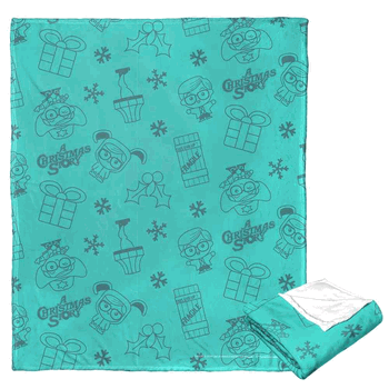 Warner Bros. A Christmas Story Blue Christmas Silk Touch Throw Blanket 50x60 Inches