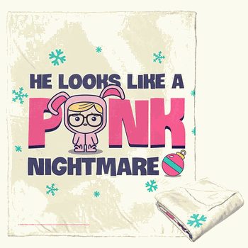 Warner Bros. A Christmas Story Pink Nightmare Silk Touch Throw Blanket 50x60 Inches