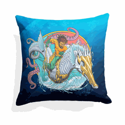Warner Bros. Aquaman 2 Trident Ready Throw Pillow 18x18 Inches