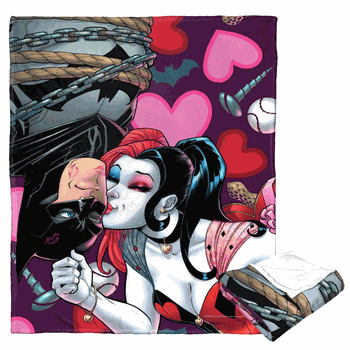 Warner Bros. Batman Harley And Batsy Silk Touch Throw Blanket 50x60 Inches