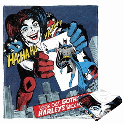 Warner Bros. Batman Harley Is Back Silk Touch Throw Blanket 50x60 Inches