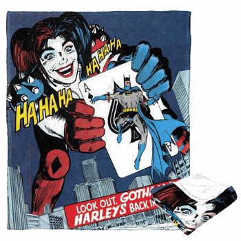Warner Bros. Batman Harley Is Back Silk Touch Throw Blanket 50x60 Inches
