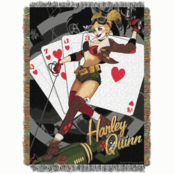 Warner Bros. Batman Queen Clown Woven Tapestry Wall Hanging 48 x 60 Inches