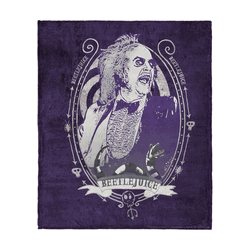 Warner Bros. Beetlejuice Big Dark Room Silk Touch Throw Blanket 40X50 Inches