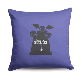 Warner Bros. Beetlejuice Here Lies Beetlejuice Throw Pillow 18X18 Inches