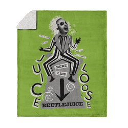 Warner Bros. Beetlejuice Juice Is Loose Silk Touch Sherpa Throw Blanket 50X60 Inches