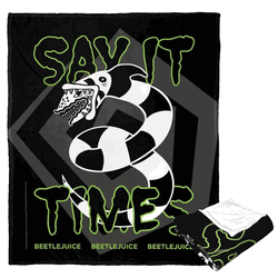 Warner Bros. Beetlejuice Say It Three Times Silk Touch Throw Blanket 50x60 Inches